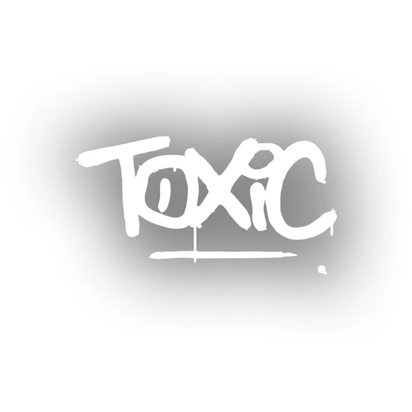 Toxic Araba Sticker 17x17 Cm Beyaz ürün görseli 1