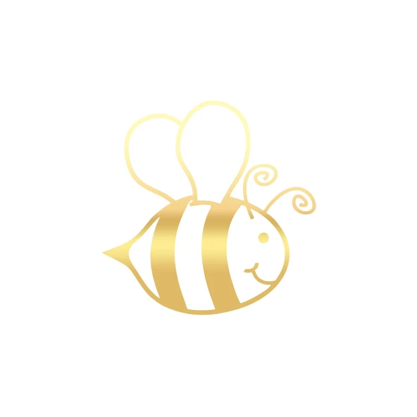 Sevimli Arı Araba Sticker 17x17 Cm Gold ürün görseli 1