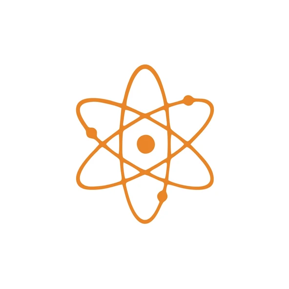 Atom Araba Sticker 17x17 Cm Turuncu ürün görseli 1