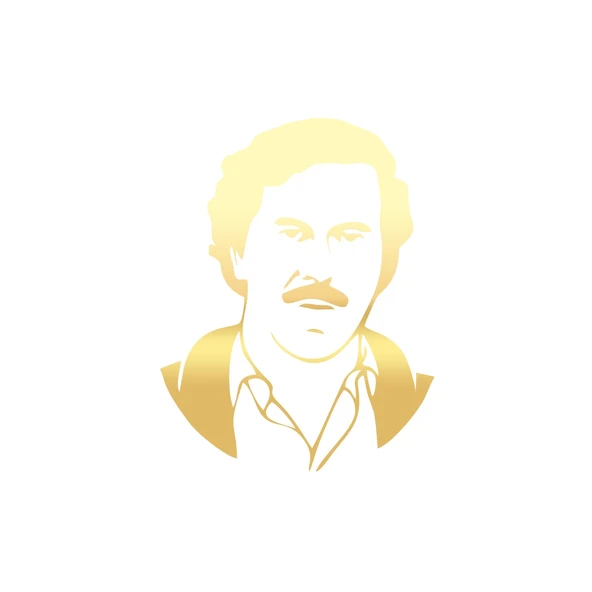 Pablo Escobar Silüet Araba Sticker 17x17 Cm Gold ürün görseli 1