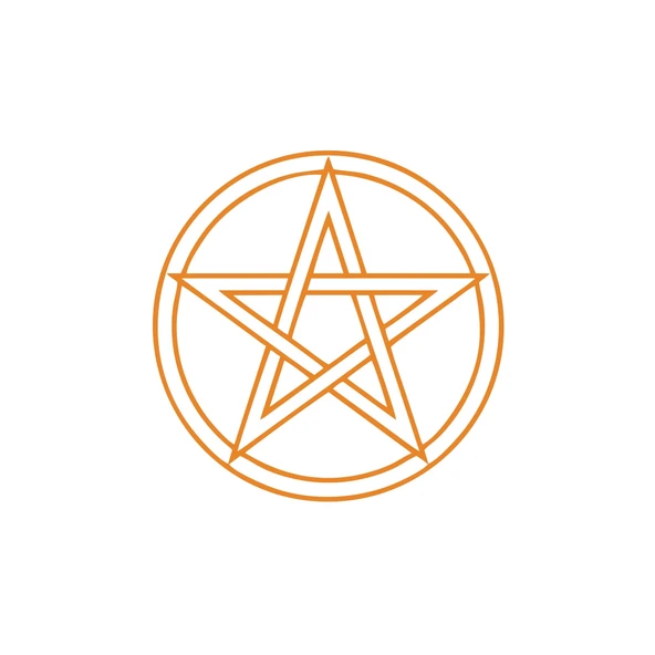 Pentagram Araba Sticker 17x17 Cm Turuncu ürün görseli 1