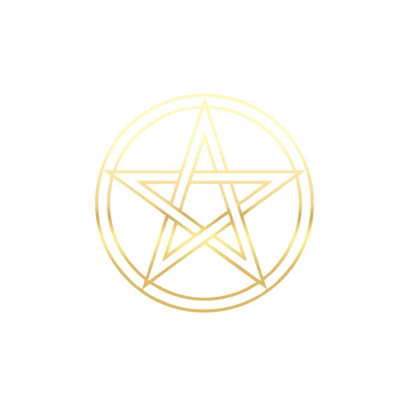 Pentagram Araba Sticker 17x17 Cm Gold ürün görseli 1