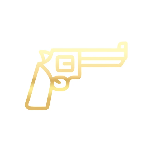 Pistol Araba Sticker 17x17 Cm Gold ürün görseli 1