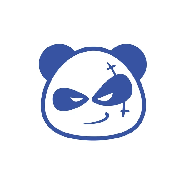 Serseri Panda Araba Sticker 17x17 Cm Mavi ürün görseli 1
