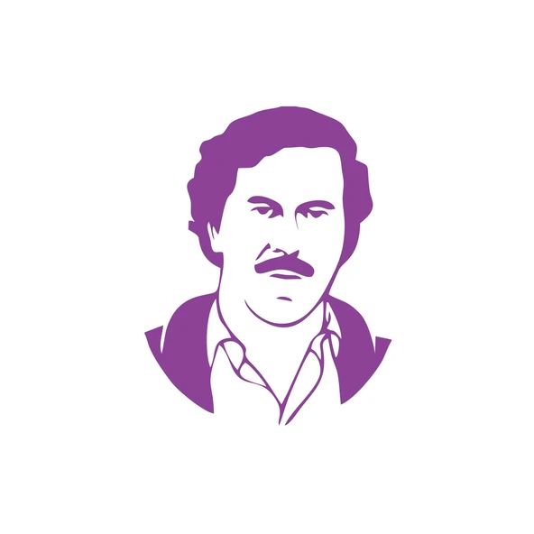 Pablo Escobar Silüet Araba Sticker 17x17 Cm Mor ürün görseli 1