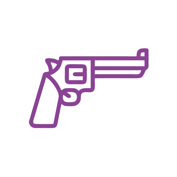 Pistol Araba Sticker 17x17 Cm Mor ürün görseli 1