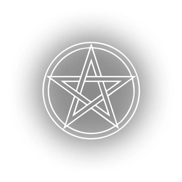 Pentagram Araba Sticker 17x17 Cm Beyaz ürün görseli 1