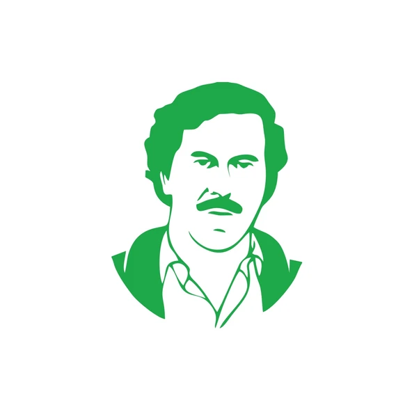 Pablo Escobar Silüet Araba Sticker 17x17 Cm Yeşil ürün görseli 1