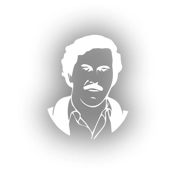 Pablo Escobar Silüet Araba Sticker 17x17 Cm Beyaz ürün görseli 1
