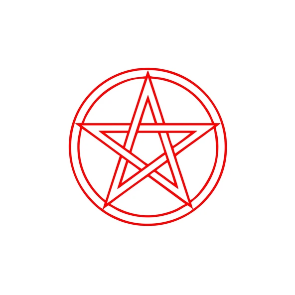 Pentagram Araba Sticker 17x17 Cm Kırmızı ürün görseli 1