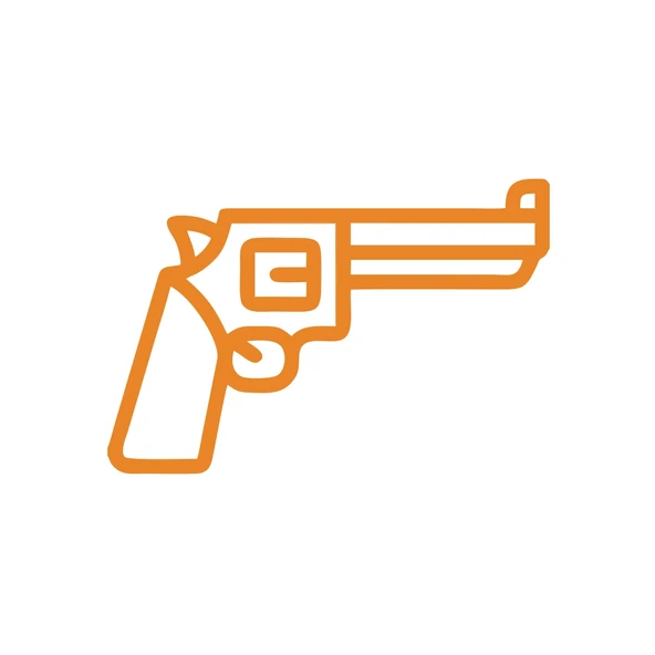 Pistol Araba Sticker 17x17 Cm Turuncu ürün görseli 1