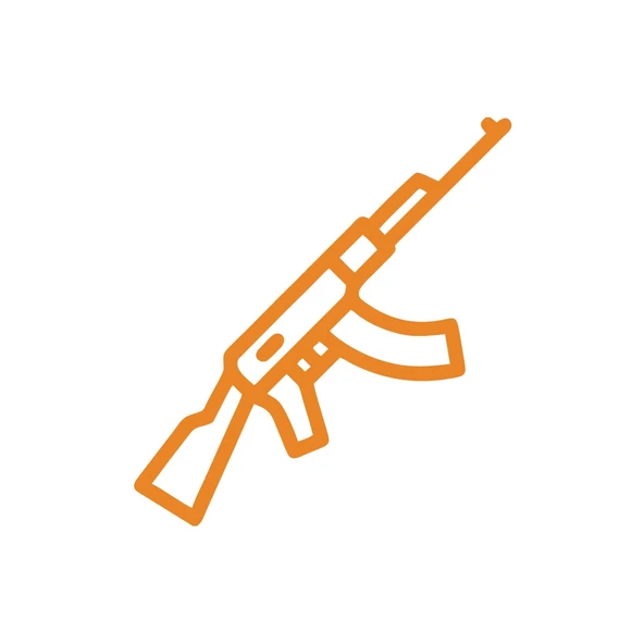 AK47 Araba Sticker 17x17 Cm Turuncu ürün görseli 1