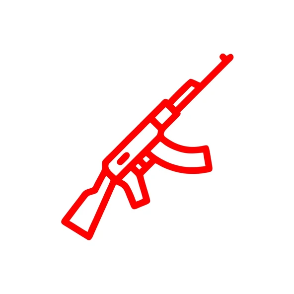 AK47 Araba Sticker 17x17 Cm Kırmızı ürün görseli 1