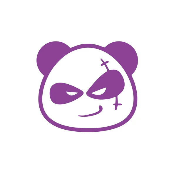 Serseri Panda Araba Sticker 17x17 Cm Mor ürün görseli 1