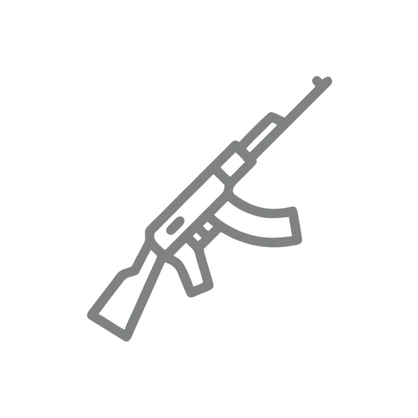 AK47 Araba Sticker 17x17 Cm Gri ürün görseli 1