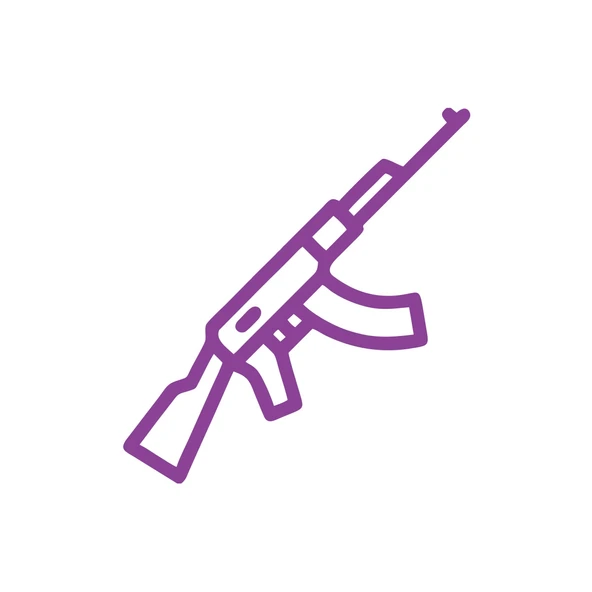 AK47 Araba Sticker 17x17 Cm Mor ürün görseli 1