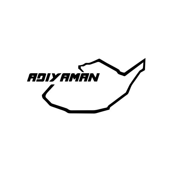 Adıyaman Harita Araba Sticker 17x17 Cm Siyah ürün görseli 1