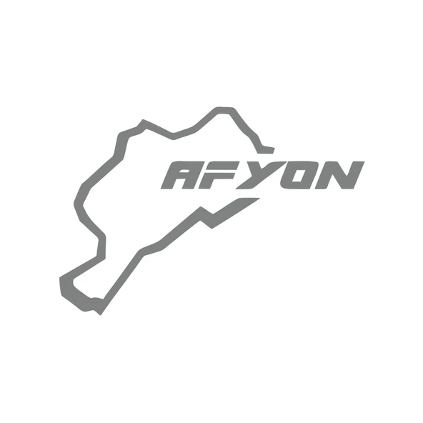 Afyon Harita Araba Sticker 17x17 Cm Gri ürün görseli 1