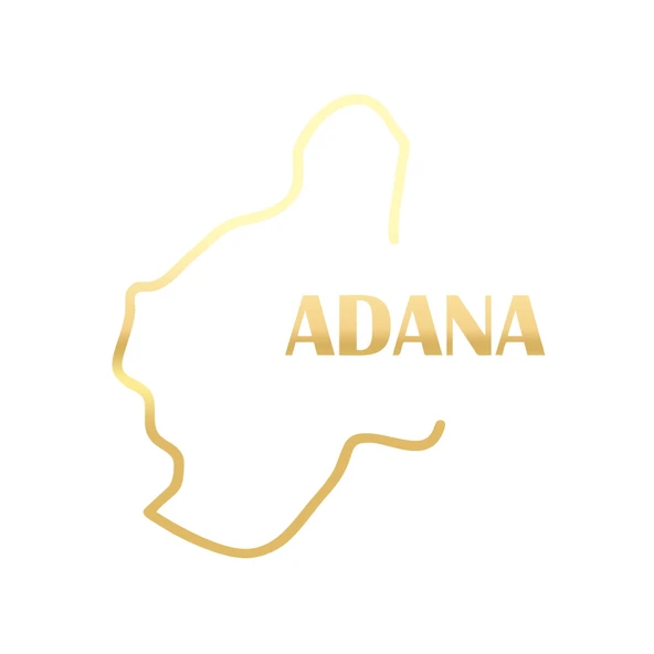 Adana Harita Araba Sticker 17x17 Cm Gold ürün görseli 1