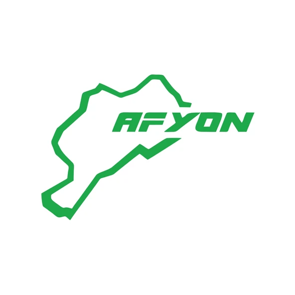 Afyon Harita Araba Sticker 17x17 Cm Yeşil ürün görseli 1