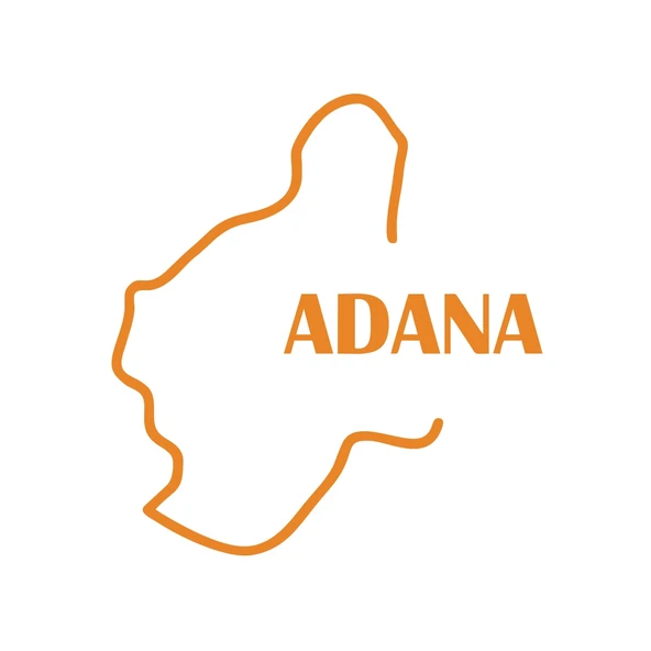Adana Harita Araba Sticker 17x17 Cm Turuncu ürün görseli 1