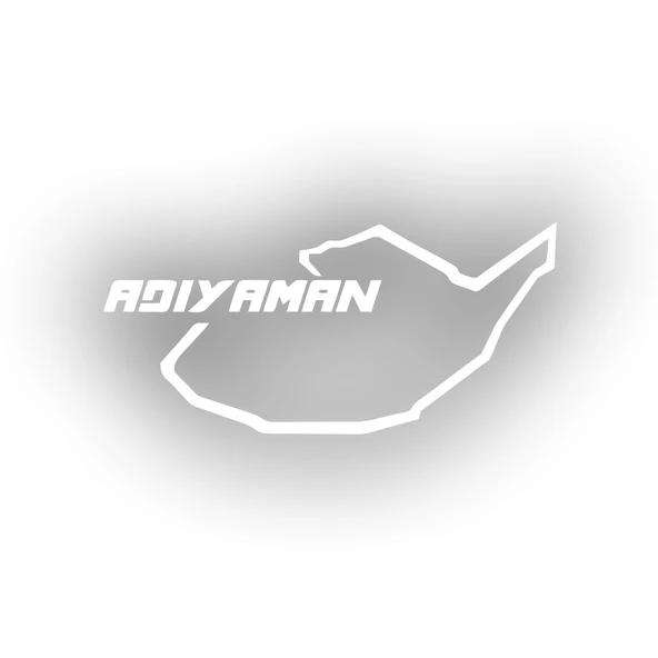 Adıyaman Harita Araba Sticker 17x17 Cm Beyaz ürün görseli 1
