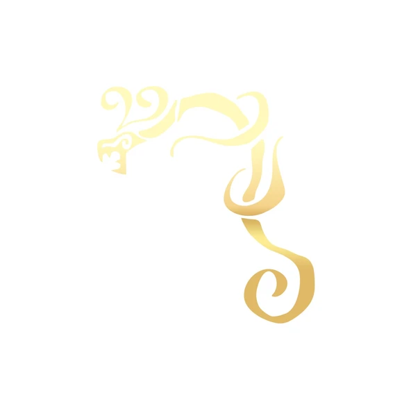 Ejderha Araba Sticker 17x17 Cm Gold ürün görseli 1