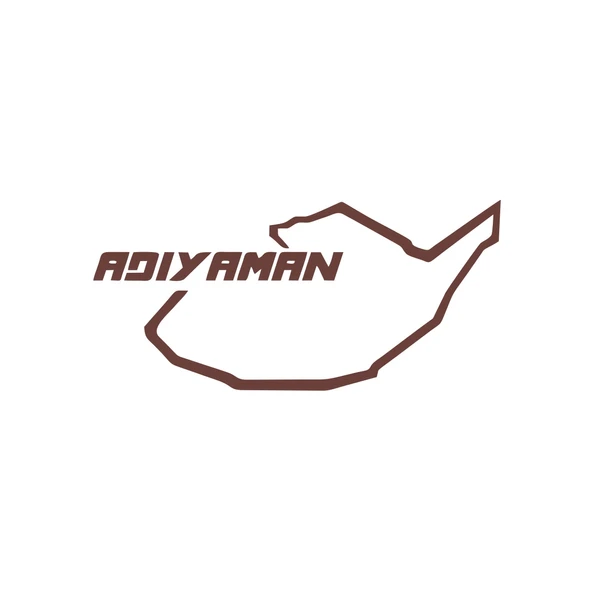 Adıyaman Harita Araba Sticker 17x17 Cm Kahverengi ürün görseli 1