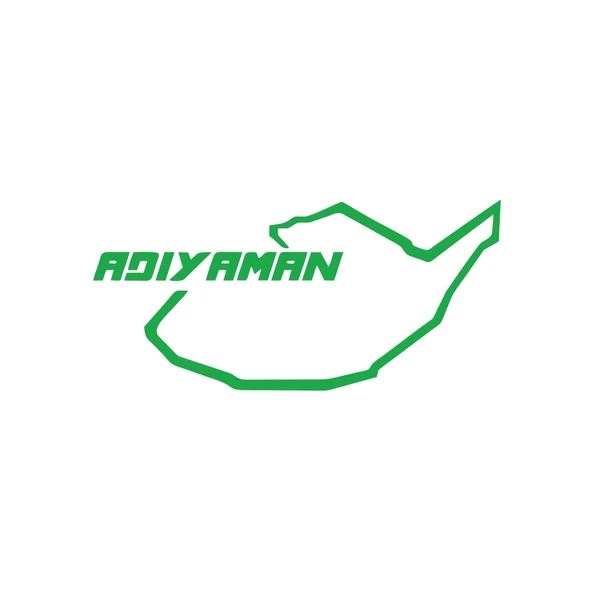 Adıyaman Harita Araba Sticker 17x17 Cm Yeşil ürün görseli 1