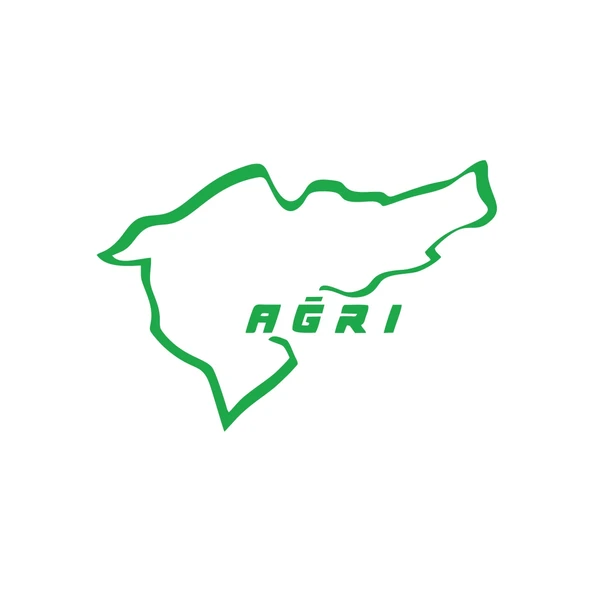 Ağrı Araba Sticker 17x17 Cm Yeşil ürün görseli 1