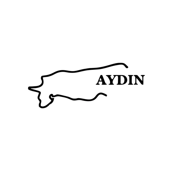 Aydın Harita Araba Sticker 17x17 Cm Siyah ürün görseli 1