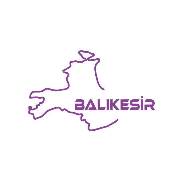 Balıkesir Harita Araba Sticker 17x17 Cm Mor ürün görseli 1