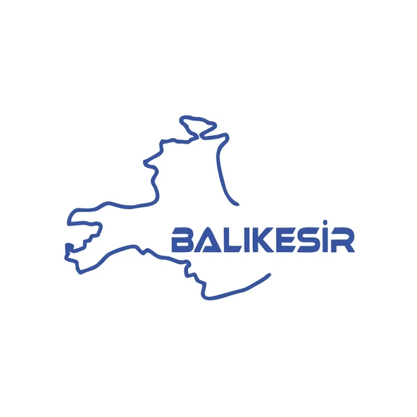 Balıkesir Harita Araba Sticker 17x17 Cm Mavi ürün görseli 1