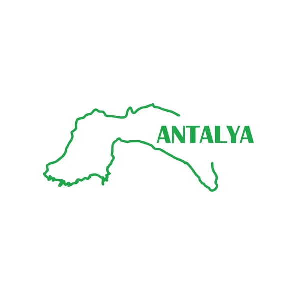 Antalya Harita Araba Sticker 17x17 Cm Yeşil ürün görseli 1
