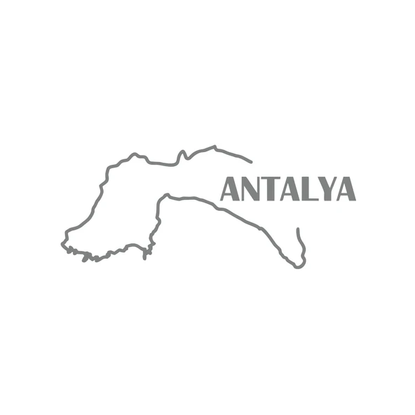 Antalya Harita Araba Sticker 17x17 Cm Gri ürün görseli 1