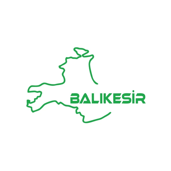 Balıkesir Harita Araba Sticker 17x17 Cm Yeşil ürün görseli 1