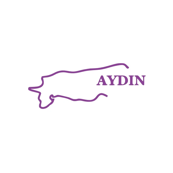 Aydın Harita Araba Sticker 17x17 Cm Mor ürün görseli 1
