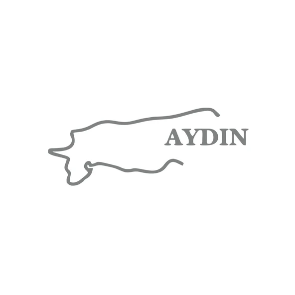 Aydın Harita Araba Sticker 17x17 Cm Gri ürün görseli 1
