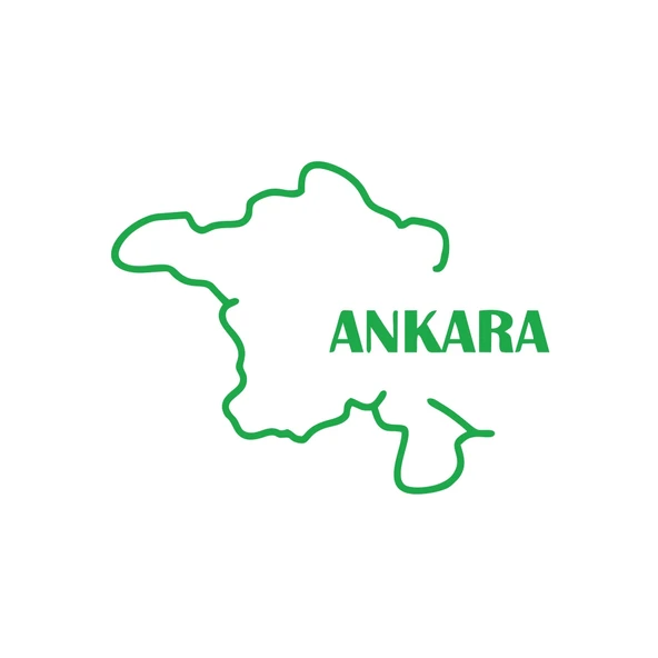 Ankara Harita Araba Sticker 17x17 Cm Yeşil ürün görseli 1