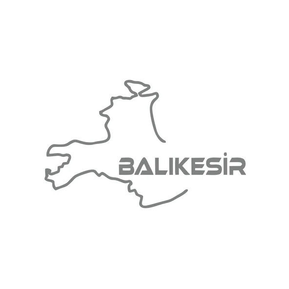Balıkesir Harita Araba Sticker 17x17 Cm Gri ürün görseli 1