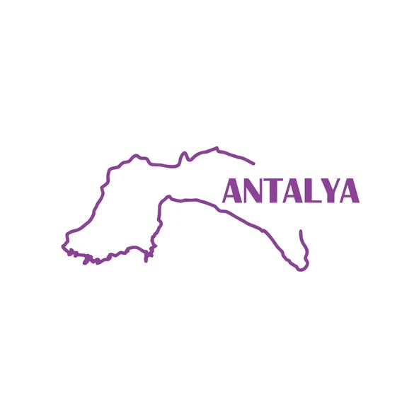 Antalya Harita Araba Sticker 17x17 Cm Mor ürün görseli 1