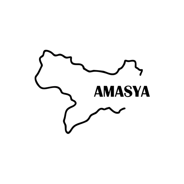 Amasya Harita Araba Sticker 17x17 Cm Siyah ürün görseli 1