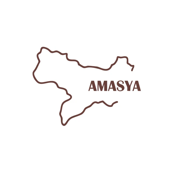 Amasya Harita Araba Sticker 17x17 Cm Kahverengi ürün görseli 1