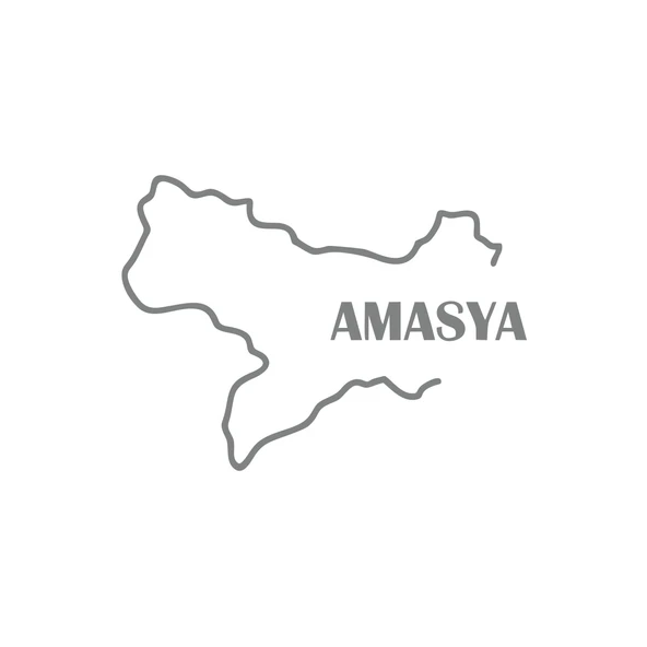 Amasya Harita Araba Sticker 17x17 Cm Gri ürün görseli 1