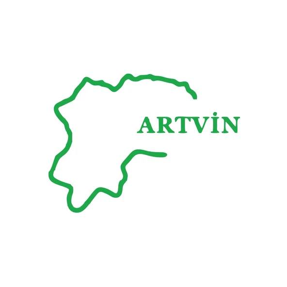 Artvin Harita Araba Sticker 17x17 Cm Yeşil ürün görseli 1