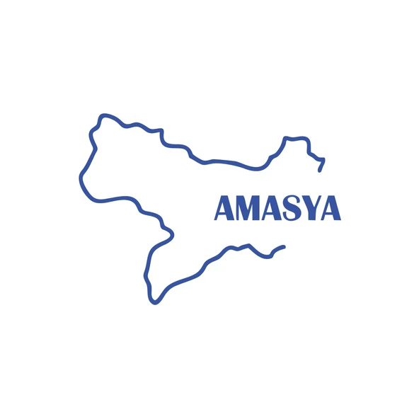 Amasya Harita Araba Sticker 17x17 Cm Mavi ürün görseli 1