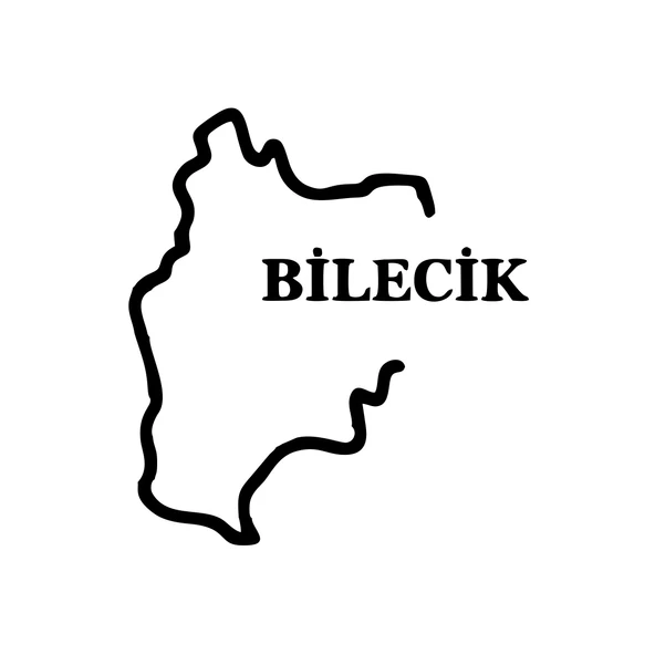 Bilecik Harita Araba Sticker 17x17 Cm Siyah ürün görseli 1