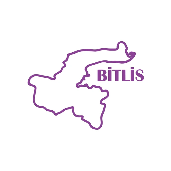 Bitlis Harita Araba Sticker 17x17 Cm Mor ürün görseli 1