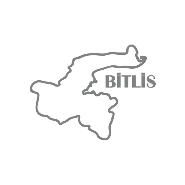 Bitlis Harita Araba Sticker 17x17 Cm Gri ürün görseli 1