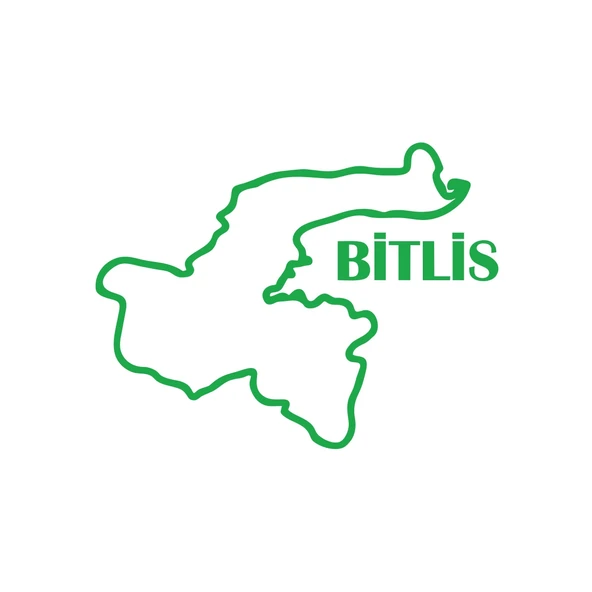 Bitlis Harita Araba Sticker 17x17 Cm Yeşil ürün görseli 1